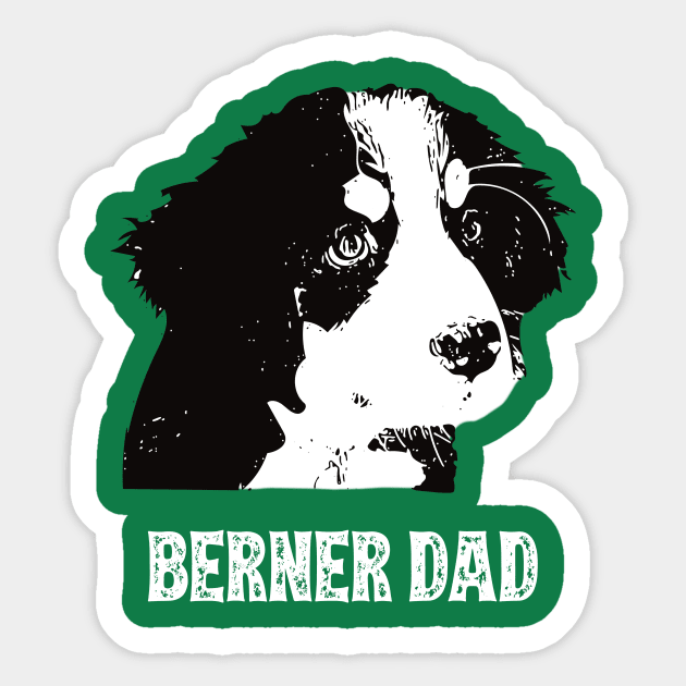 Bernese Mountain Dog Dad Sticker by DoggyStyles